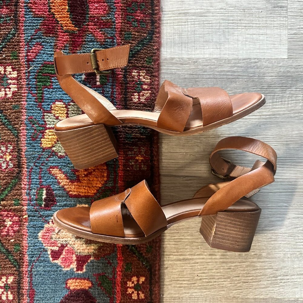 MADEWELL Kate Leather Heel Sandal - Size 10 - Picture 3 of 8